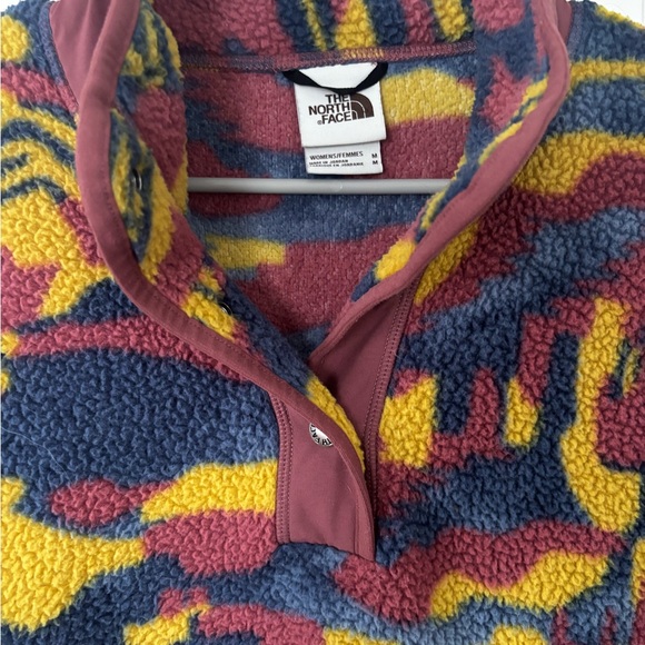 The North Face Multicolor Sherpa Pullover - Blue, Maroon & Yellow - Picture 3 of 5